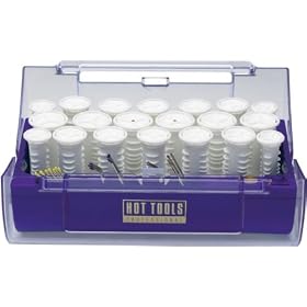 Hot Tools Professional 1321 Hot Rollers with Ribs and Cool Touch Ends, Set of 20