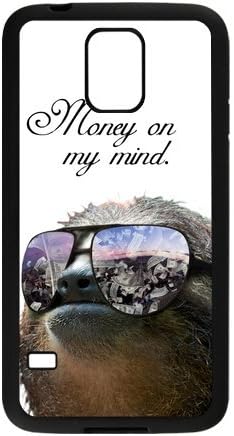 Funny Hipster Sloth Samsung Galaxy S5 Case Rubber Back Fits Cover