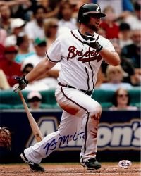 Brian McCann Signed Atlanta Braves 8x10 Photo Swinging