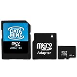DataMINE 16GB MicroSD Class 2 Memory Card Featuring DataSafe Technology for Barnes & Noble Nook Tablet *BONUS MINI AND STANDARD SD ADAPTERS INCLUDED* Also includes 4 in 1 Cardreader