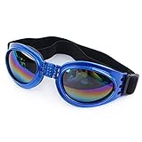 QPet Pet Sunglasses Dog Sunglasses Goggle UV Sunglasses Eye Wear Protection Waterproof (Blue)