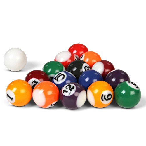 Imagen 6 de Jago - Mini mesa de billar móvil con accesorios (16 bolas, triángulo, 2 tacos y 2 tizas) - aprox. 70/37/21 cm