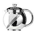 Premier Housewares 500 ml Stainless Steel and Glass Teapot with Infuser