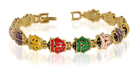 Multicolor Ladybug Magnetic Link Lady bug Bracelet 7