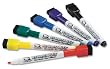 Quartet ReWritables Dry-Erase Mini Markers with Cap-Mounted Erasers, 6-Marker Pack, Assorted Standard Colors (51-659312Q)
