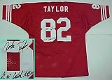 John Taylor Hand Signed 49ers NFL Throwback Jersey w/ Inscr.