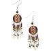 Native American Style Dangling Earrings In Brown And Black - 2.5" Length