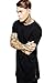 Valley Railway Mens Black Long T-Shirt Hipster Hip-hop Street T-Shirt US Sizes (S)