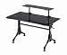 Reo-Smart Office 120 Desk Set: Fully Adjustable Office Desk; Height Adjustment. Bookshelf Included. (Black)