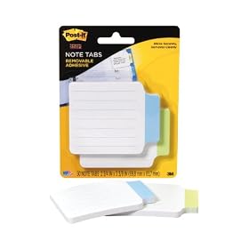 Post-it Note Tab, 3.37 x 2.75 Inch, Green and Blue (2200-GB)