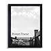 Adeco Black Wood 1.25-Inch Wide Poster/Picture Frame, 12 x 16-Inch