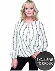 Twiggy for M&S Woman Floral Striped Wrap Top with Camisole