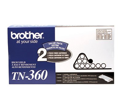 Brother TN360 2 Pack High Yield Toner Cartridges TN-3602PK