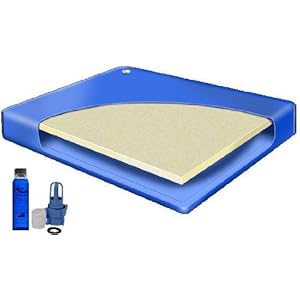 Queen Size 60x84 Semi Waveless Waterbed Mattress w/ a 4oz Bottle of Premium Clear Bottle Conditioner & Fill Kit Adapters