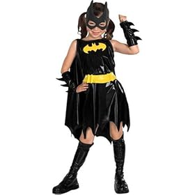 Child Batgirl Costume with Cape, Boot Tops and Mask