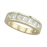 14K Yellow Gold 1 1/4 ct. Princess Cut Diamond Wedding Band