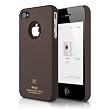 elago S4 Slim Fit Case for AT&T and Verizon iPhone 4/4S (Soft Feeling)-SF Chocolate + HD Professional Extreme Clear film + Logo Protection Film included