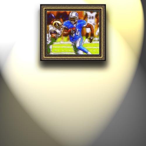 Completely Handpainted American Football Sport Painting, Custom Order FL4118, Oil on Canvas, with Option to Paint Jerry, Brett & Co. from Any Other Favorite Photograph or Picture, Unframed, Size 22'' x 27