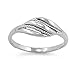 Jinique VE-01027 Sterling Silver Leaf Design Band Ring