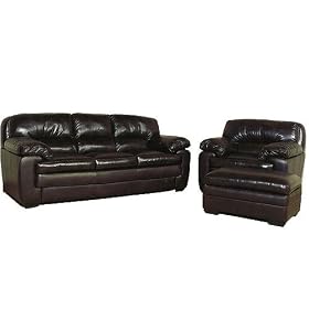 LaCrosse Furniture 5073 Series Lorenzo 4 Piece Leather Living Room Set