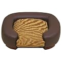 Furniture Quality Oval Dog Bed Zebra/Chocolate