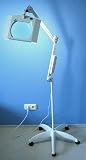 XL Kaltlicht Lupenleuchte mit Stativ Standlupe Rollstativ 2x9W RT-111 mit 190x157mm Glaslinse 3-Dioptrien