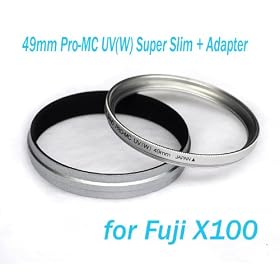 EzFoto 49mm Adapter Ring + 49mm Silver Pro1-D Super Slim Multi-Coated UV (Ultra Violet)... by EzFoto