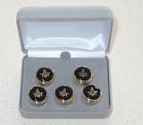Masonic Button Covers S & C Black and Gold