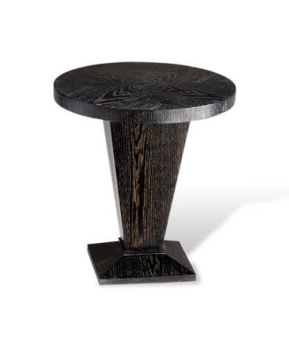 Brazo Solid Ebony Wood End Table