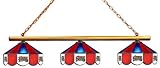 NBA Philadelphia 76ers Three Shade Stained Glass Billiard Table Lamp