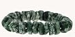 Mini Wavy Rondell 14mm Stretch Bracelet - Green Spot Agate