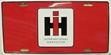 LP - 1219 International Harvester - RED - License Plate - 2712