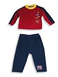 Beyond Basics Kids - Newborn Baby Boys 2-Piece Fleece Pant Set, Burgundy, Navy
