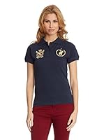 Polo Club Polo Custom Fit Escudo & Logo (Azul Marino)