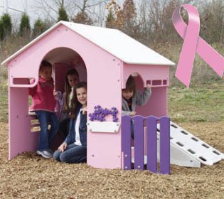 Tot Town Outdoor Tot House 1-Pink