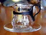 BODUM DOPPIO Espresso cups with saucers, & cream color handle