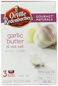 Orville Redenbacher's Gourmet Naturals Popcorn, Garlic Butter and Sea Salt, 76.3 Grams, 3 Count