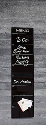 Sigel GL150 Magnetic glass marker board artverum, black, 7,87 x31,50"