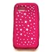 Samsung Eternity A867 AT&T Laser Skin Case Rubber Silicone Protector Image Cover "Pink Stars" Design