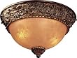 Minka Belcaro Walnut Champagne Glass Flush Mount