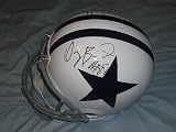 Tony Romo & Dez Bryant Signed White Dallas Cowboys Full Size Helmet W/PROOF Pictures of Tony and Dez Signing