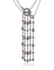 Betsey Johnson "Iconic Amethyst" Snake Y-Shaped Necklace, 20"
