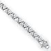 Perfect Solid Sterling Silver Cubic Zirconia Rhodium Plated 7.25