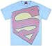Search : DC Comics - Superman Mini Logo T-Shirt, L - Lt Blue\ Ringer