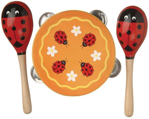 Childrens Toyshop  Toys : New Classic Toys 0400 Ladybug Percussion Set One (Wooden Box)