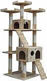 Go Pet Club 72" Tall Beige Cat Tree Furniture
