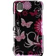 SnapOn Protector Case Phone Cover for LG KP500 - Pink Butterfly