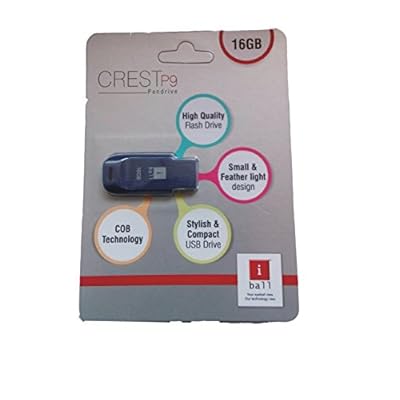 iBall 16GB Crest P9 Small / Compact &amp; Feather Light Design Pendrive - Blue