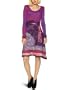 Desigual Tisdale - Robe - Volant�e - Soie - Imprim� - Femme