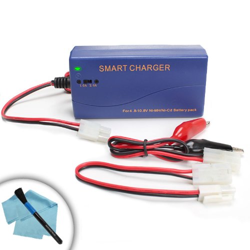 Rapid Universal Battery Charger for Nimh / Nicd 7.2v – 10.8v Batteries for ICS / Olympic / Airsoft Elite / Well / Classic Army / Tokyo Marui / We and More High Powered Airsoft Guns **Includes Cleaning Kit**